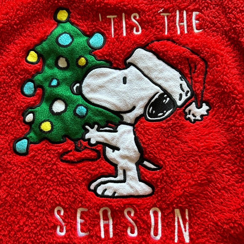 PEANUTS Snoopy | women’s Christmas fleece sweater top XS - Picture 4 of 7